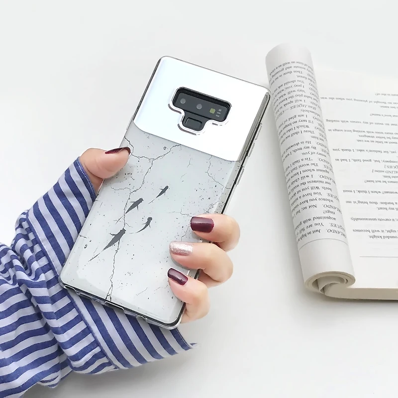 Зеркальные Чехлы YHBBCASES для Samsung Galaxy S10 чехол телефона с градиентом и мрамором Note 10 8
