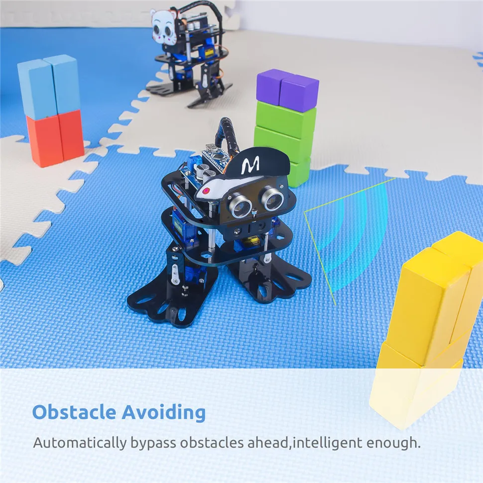 DIY 4-DOF Robot Kit Biped Walking humanoid robot kit ПОДДЕРЖКА Arduino и Mixly графическое Программирование