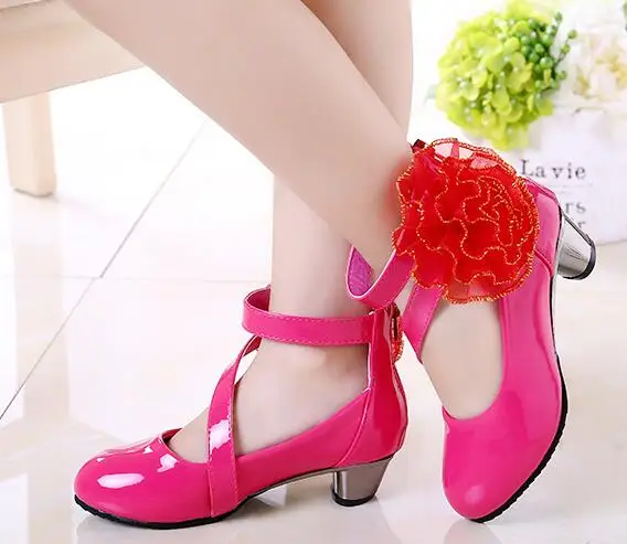 Осень весна 2017 обувь для девочек модные детские классические туфли принцессы из