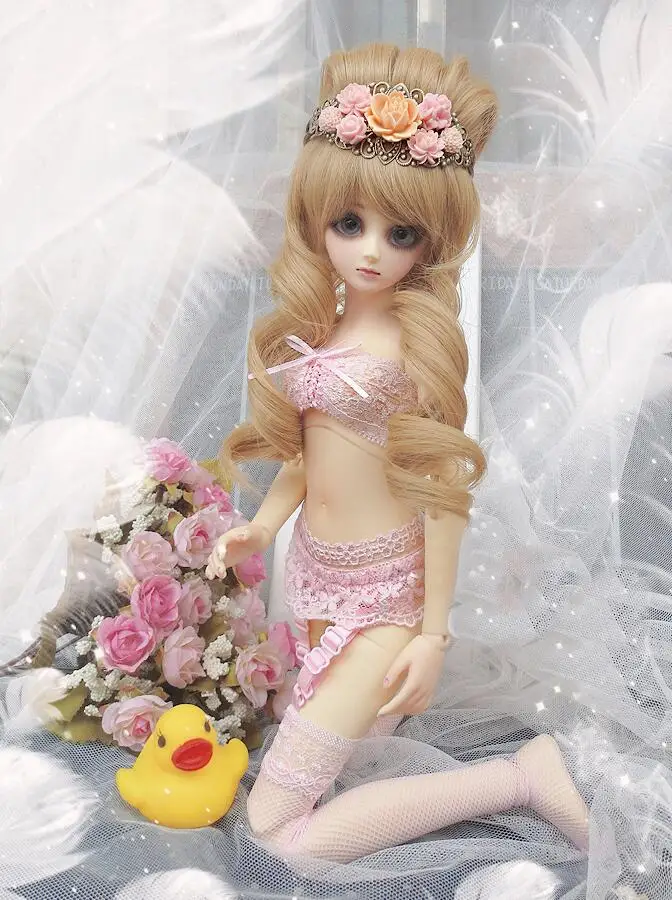 T02-X573 Blyth кукольные одежда 1/3 1/4 bjd 1/6 мягкого плюша; аксессуары для куклы с запахом нижнее белье с подвязками 3 шт./компл - Цвет: B