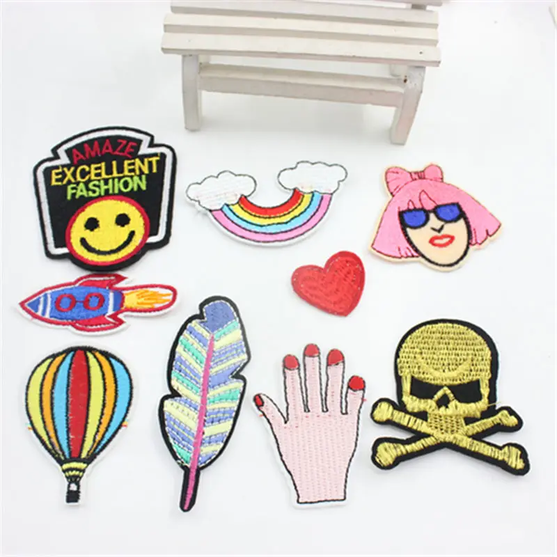 Мультяшная вышитая нашивка с утюгом нашивки для детской одежды войлочная