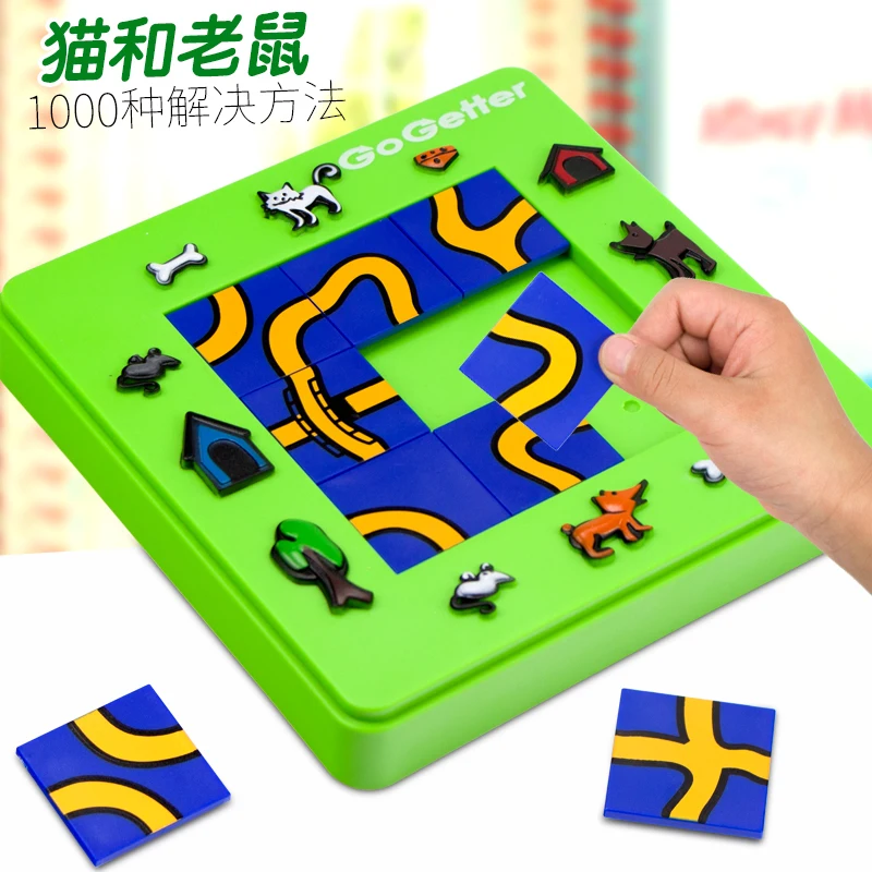 Яйцо кошка и мышь лабиринт самолет животное логическая головоломка настольная