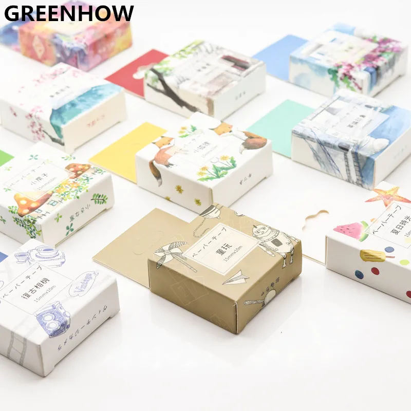 GREENHOW японская васи лента декоративная бумага для скрапбукинга маскирующая