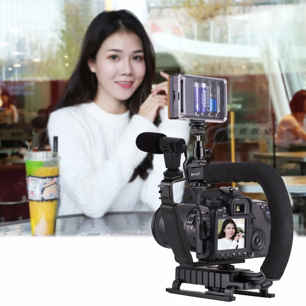 PULUZ для Steadycam c-образная u-образная рукоятка Стабилизатор камеры ж/ч головка