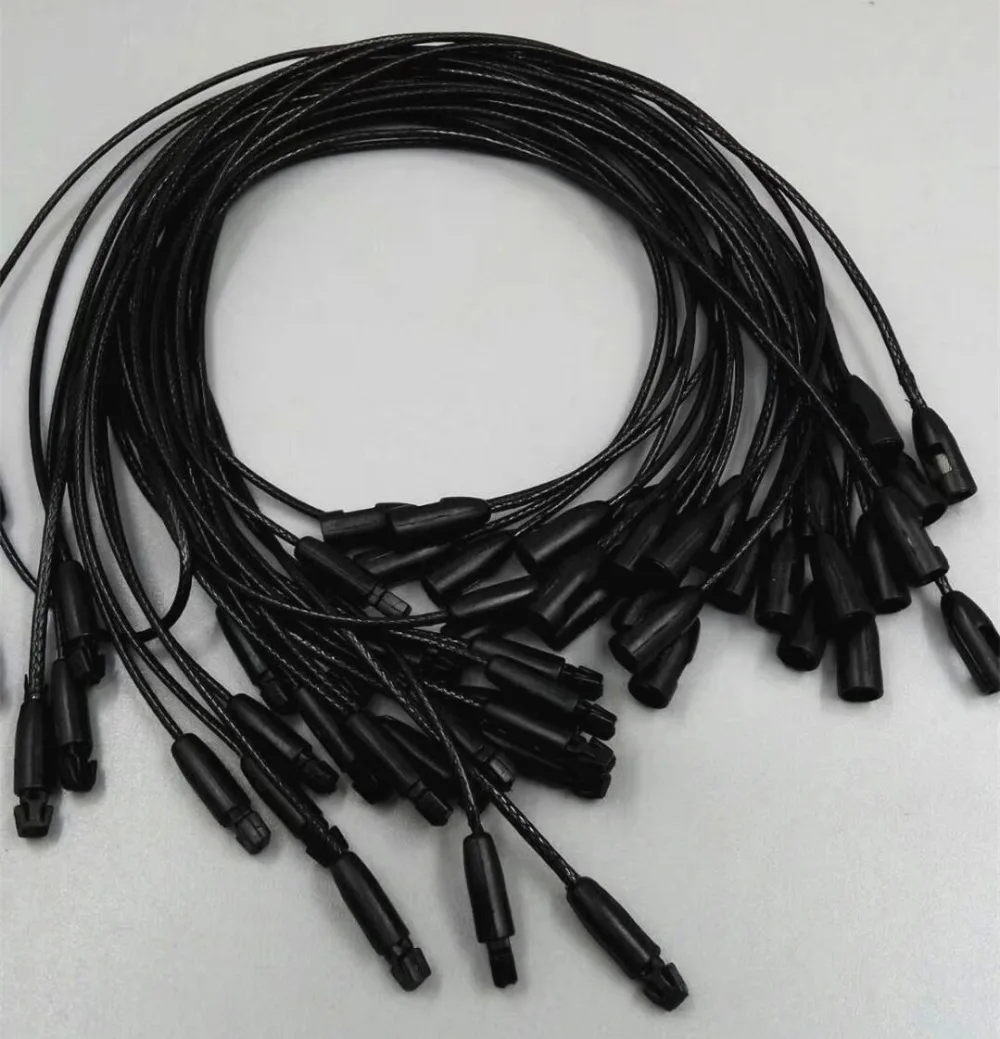 100 шт. Вощеные уплотнительные жетоны прочные черные нейлоновые ленты