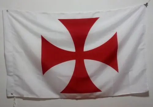

Knights templar crusades flag 3*5ft Medieval Crusaders flags and banners Red Cross War flags two buckles
