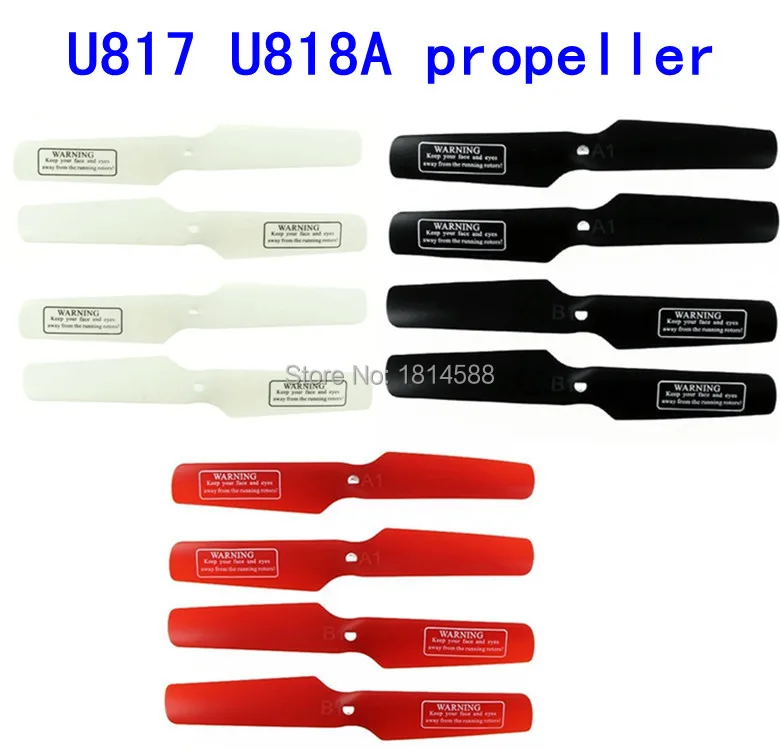 Вертолет с дистанционным управлением UDI u817 u817c u817a u818a, запчасти для осевого самолета, Лопасти пропеллера, цвет: черный, красный и белый