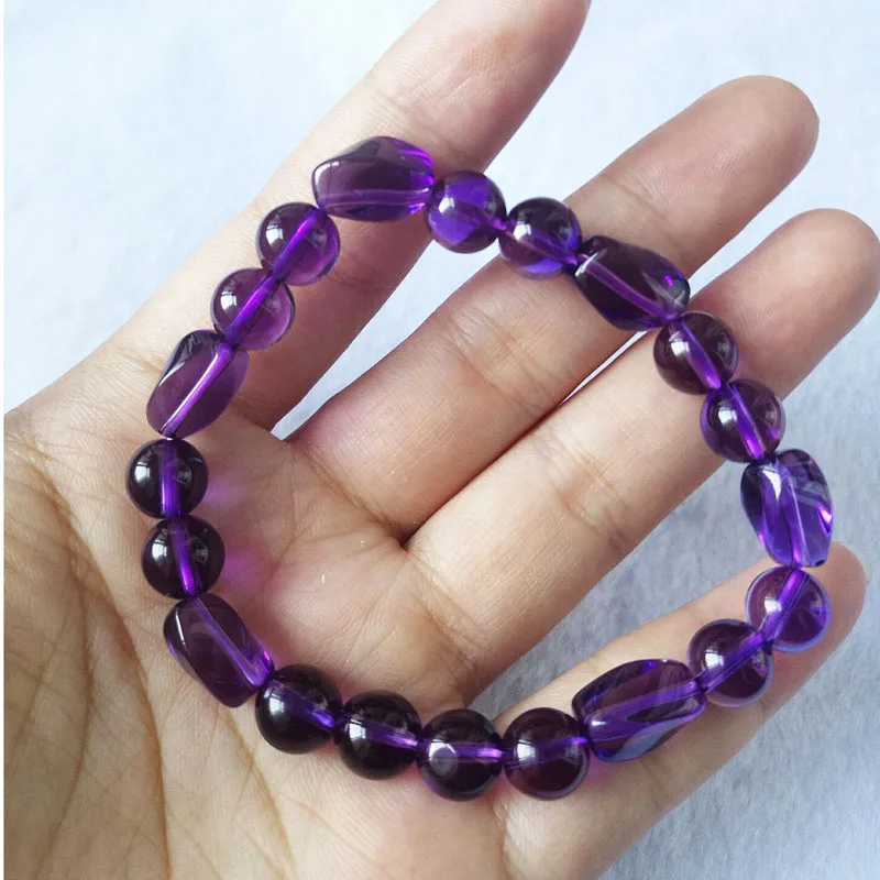 

Fine Jewelry Natural Purple Crystal Lap Hand Catenary Men And Women Can Wear Them
