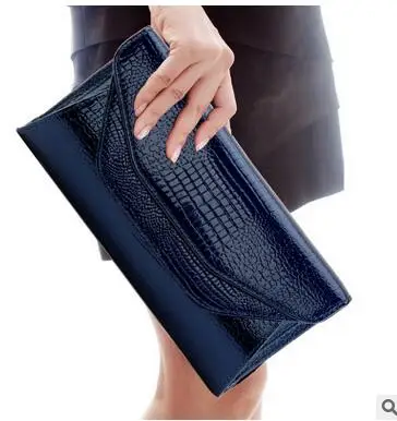 Брендовая женская сумка ASNK кожаная через плечо с крокодиловым узором вечерний