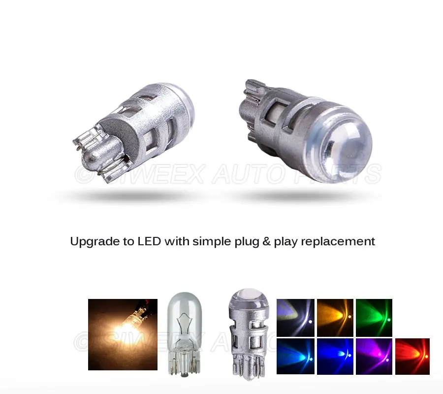 2X W5W T10 светодиодный автомобильные лампы 1 3030 SMD номерной знак стоп сигнал