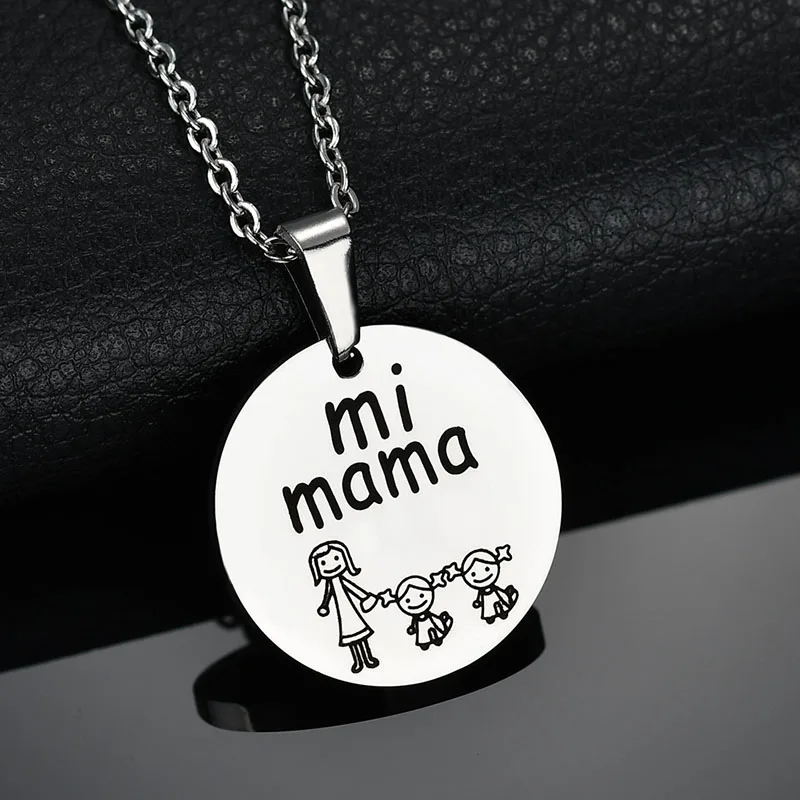 Горячая Распродажа ожерелье с подвеской Mi Mama персонализированное семейное для