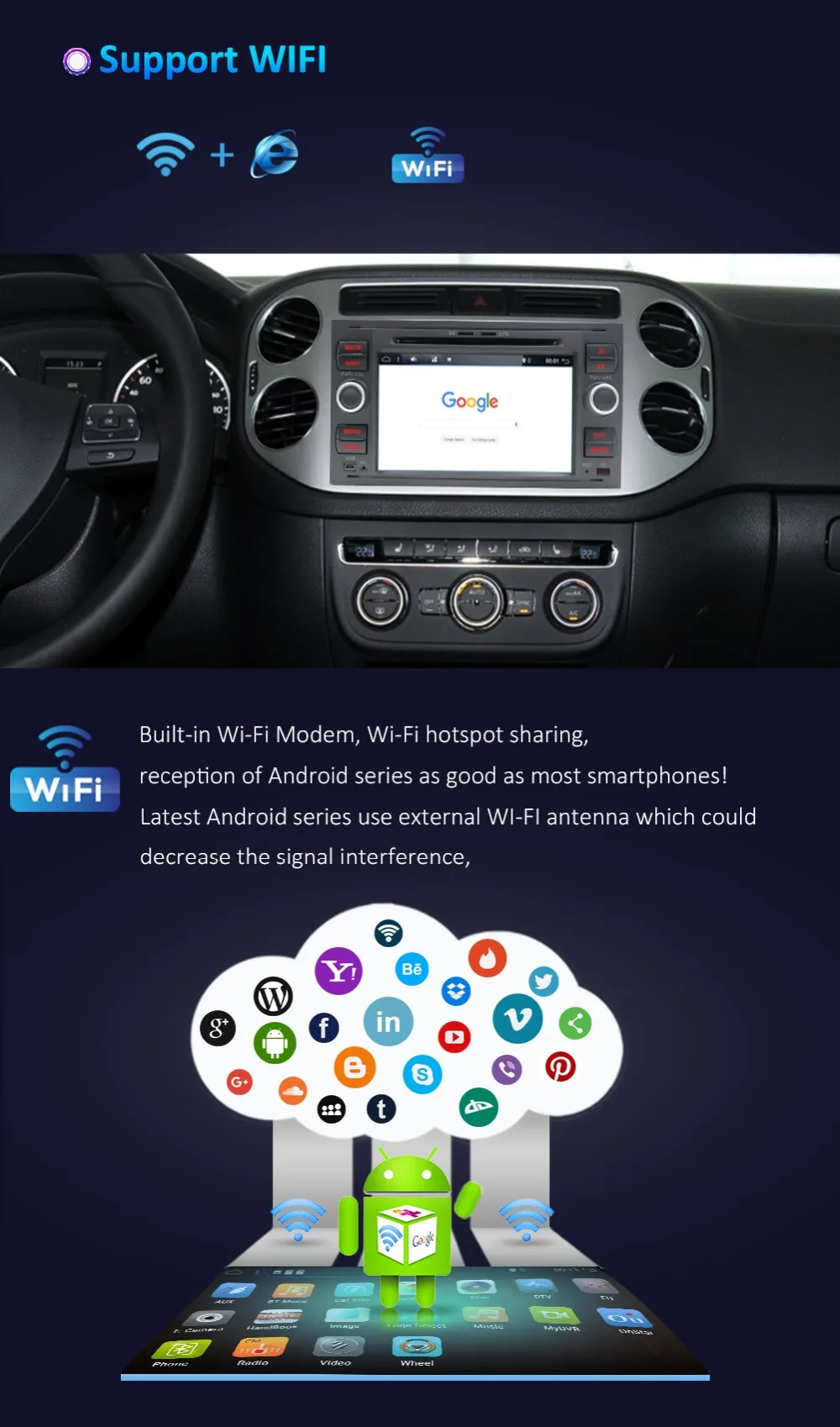 Bosion 32G Автомобильный мультимедийный плеер Android 9,0 gps Авторадио 2 Din 7 дюймов для Ford/Mondeo/Focus/Transit/C-MAX/S-MAX/Fiesta 2GB ram