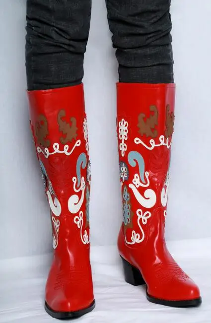 Сапоги до колена из лакированной кожи женские рыцарские сапоги с острым носком