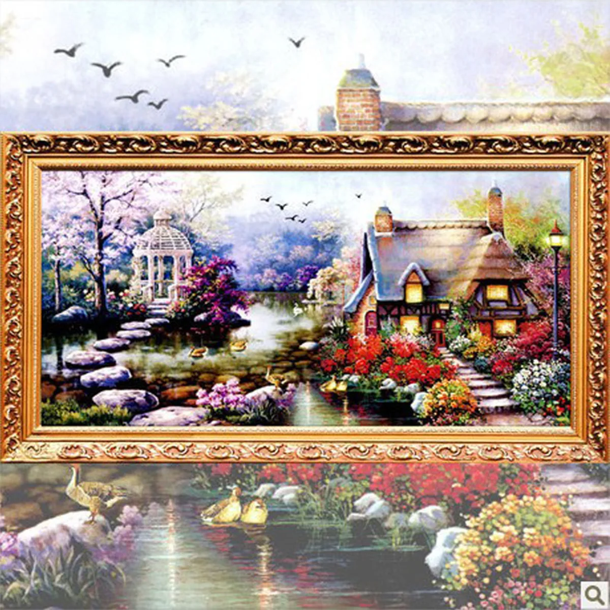 Садовый домик, дизайн, Счетный крест, вышивка крестиком, пейзаж, наборы для вышивки крестиком, домашний декор, рукоделие