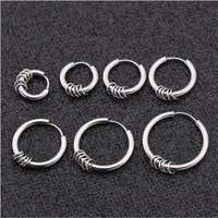 he24 titanium men hoop earrings circle many size 316l stainless steel earring ip plating no fade allergy free