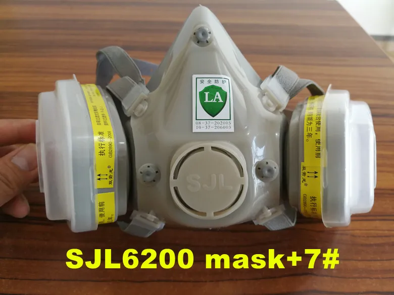 SJL 6200 маска добавить 7# картриджи 7 шт. костюм респиратор противогаз живопись распыление Половина лица(поддержка 3 м фильтр