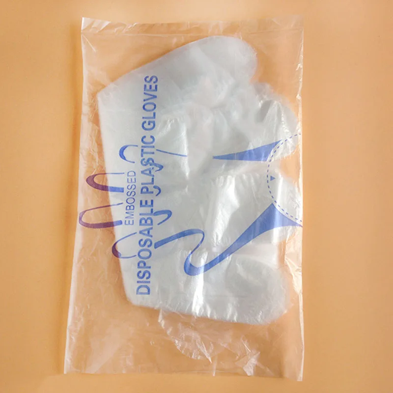 100 шт. одноразовые перчатки Прозрачные полиэтиленовые пластиковые для очистки