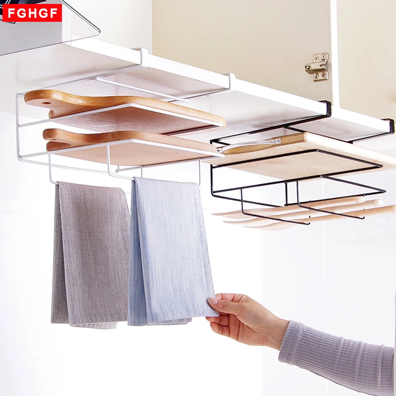 Железный многофункциональный держатель для хранения кастрюль с крышкой