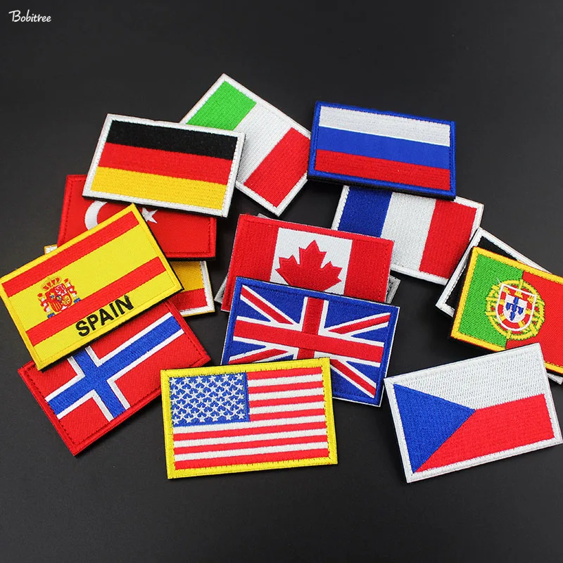 США Испания Италия Германия Франция Россия флаг значки палка на открытом воздухе