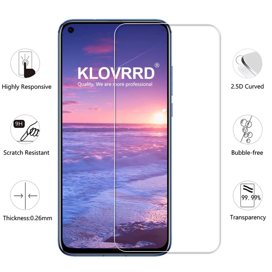 KLOVRRD закаленное стекло для huawei Honor View 20 Защита экрана V20 защитная пленка анти-взрыв