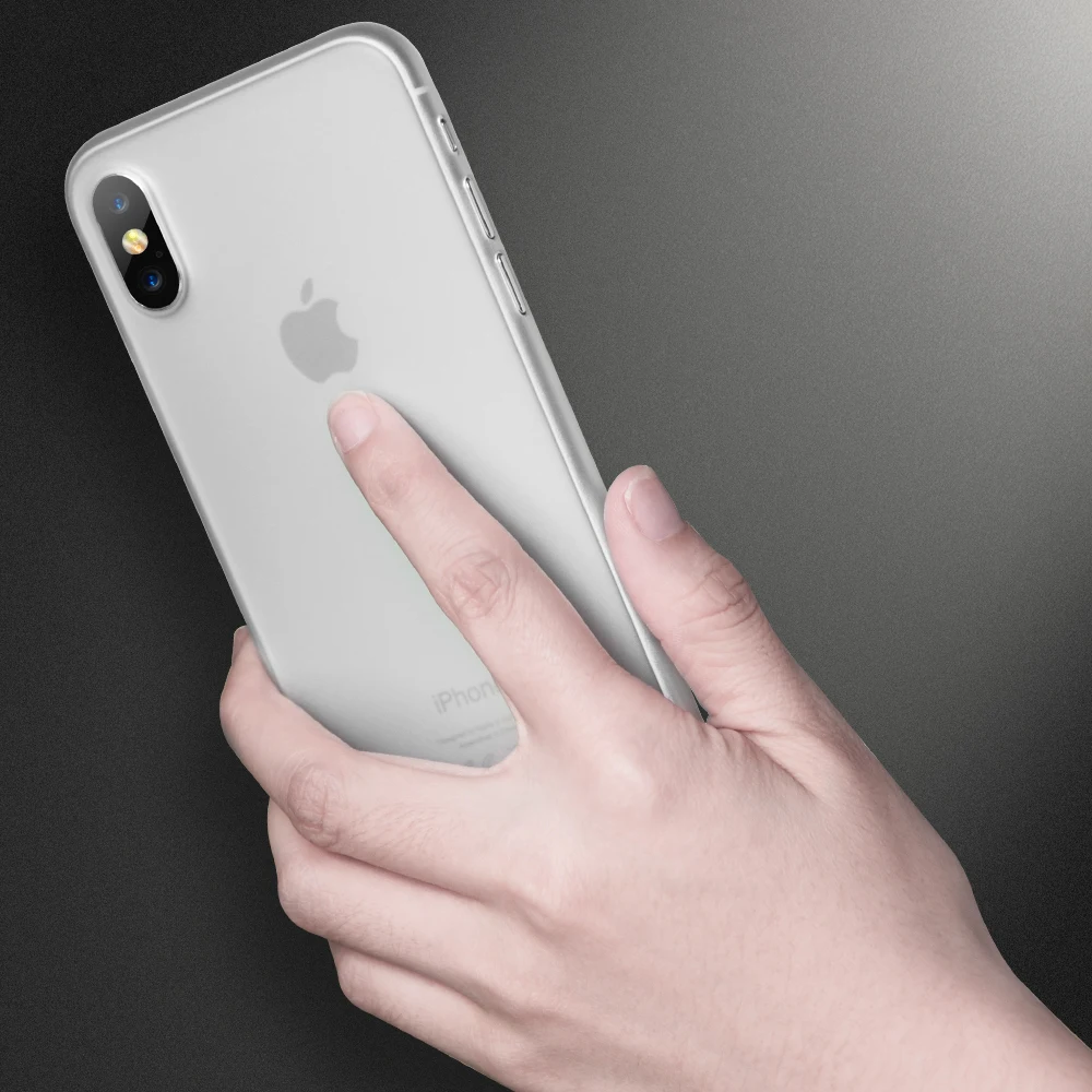 For iPhone X Case 0.3mm Ultra Thin Slim Matte Soft 10 7 8 Plus Flexible PP Durable High Quality Mat PC Cover |