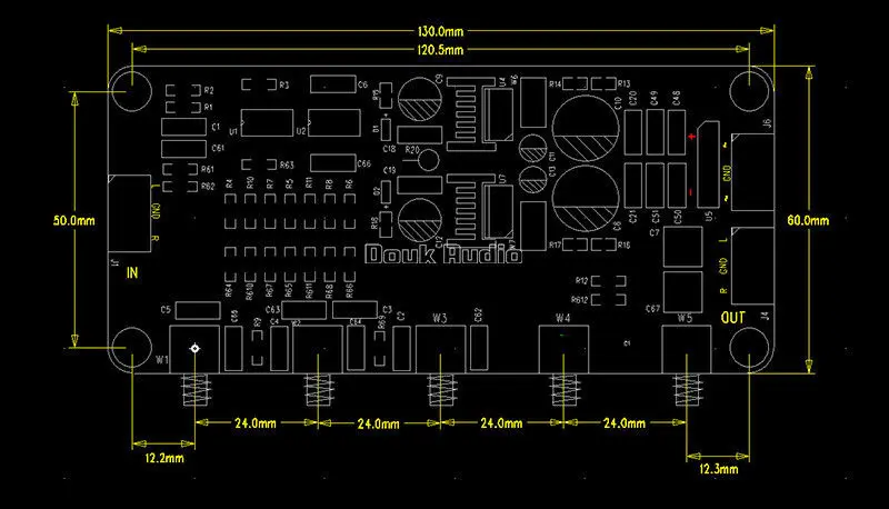 Предусилитель Douk Audio OPA2604 AD827 OP amp предусилитель плата управления громкостью и