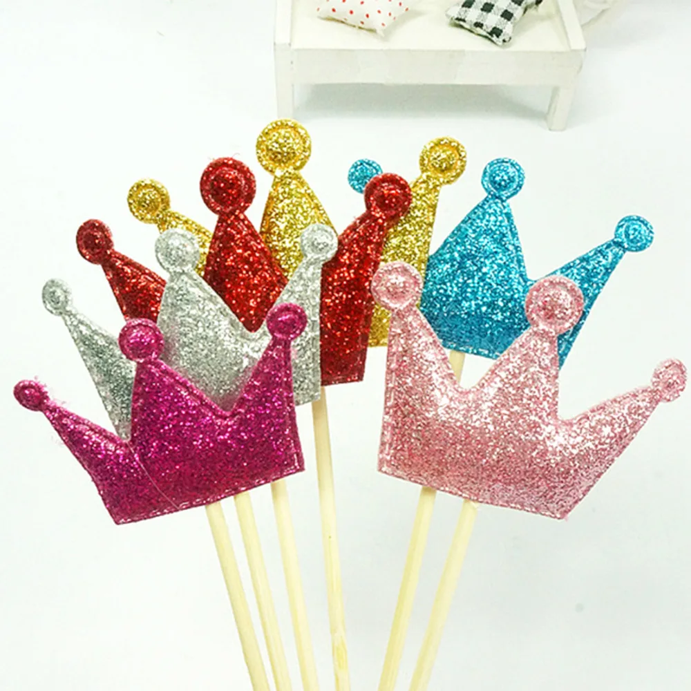 1 компл.. (6 шт.) Многоцветный корона Сердце Звезда тема флаг Кекс Торт аксессуары