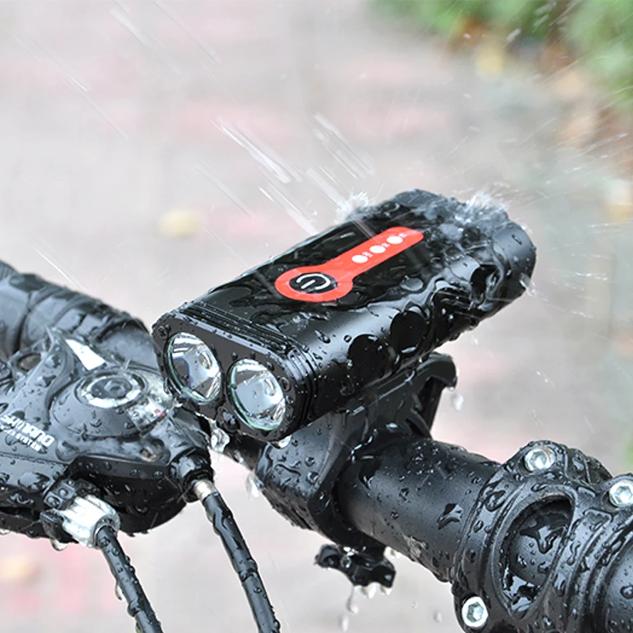 NEWBOLER 2400 Lumen Bike Light Set L2 Bicycle Lantern USB Chargeable Waterproof Cycling Lamp MTB Headlight LED Rear Front Light