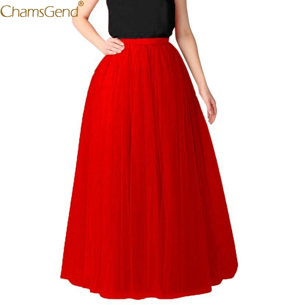 High Waist Long Skirts For Women Maxi Skirt Womens Tulle Pleated Gauze Princess Mesh Polyester Denim Jul | Женская одежда