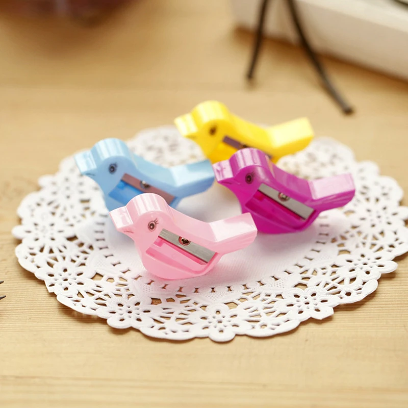 4 шт./лот милая маленькая точилка для карандашей в виде голубей с одним отверстием