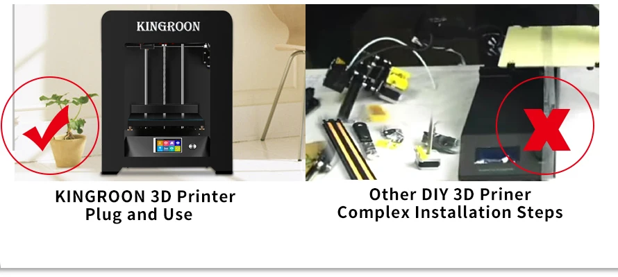 KINGROON 3d принтер размера плюс металлический TFT сенсорный экран 3d принтер с 1 кг PLA нитью 2 г sd-карта подарок 3D Impresora принтер