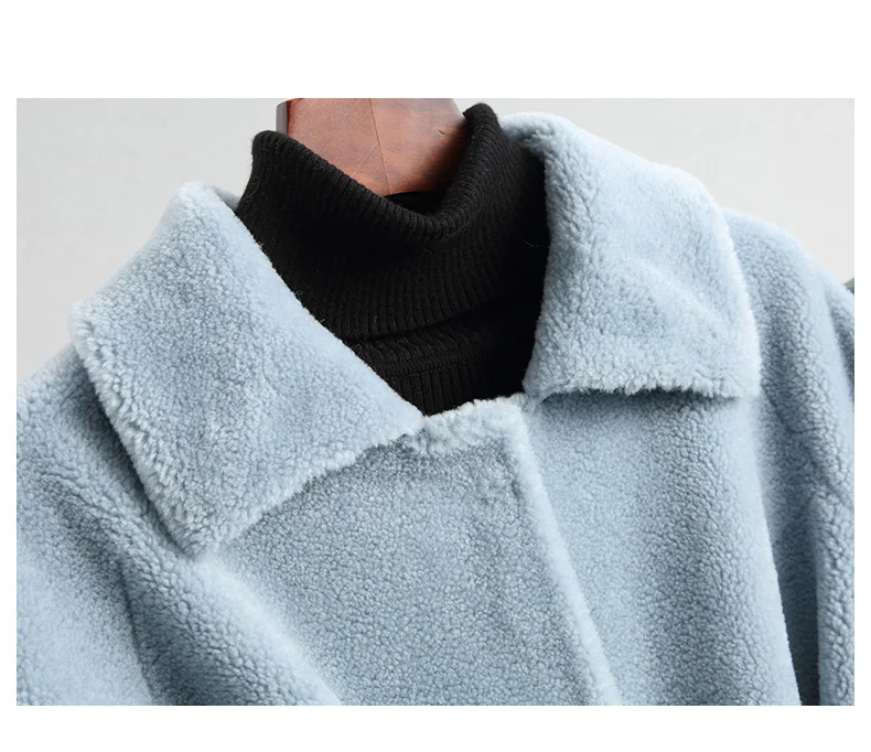 AYUNSUE натуральная шерсть шуба женская Длинная Элегантная Осенняя зимняя куртка женская шуба Abrigo Mujer Invierno KQN18204 KJ2575
