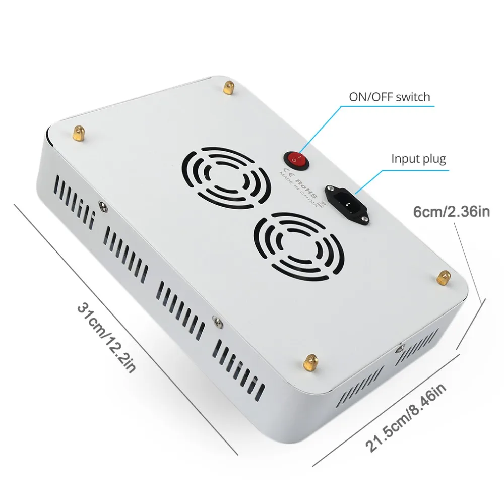 LED Grow Light 300W Panel Phytolamp Hydroponic Light Full Spectrum Plant Lamp for Indoor Greenhouse Grow Tent Flowers Vegs