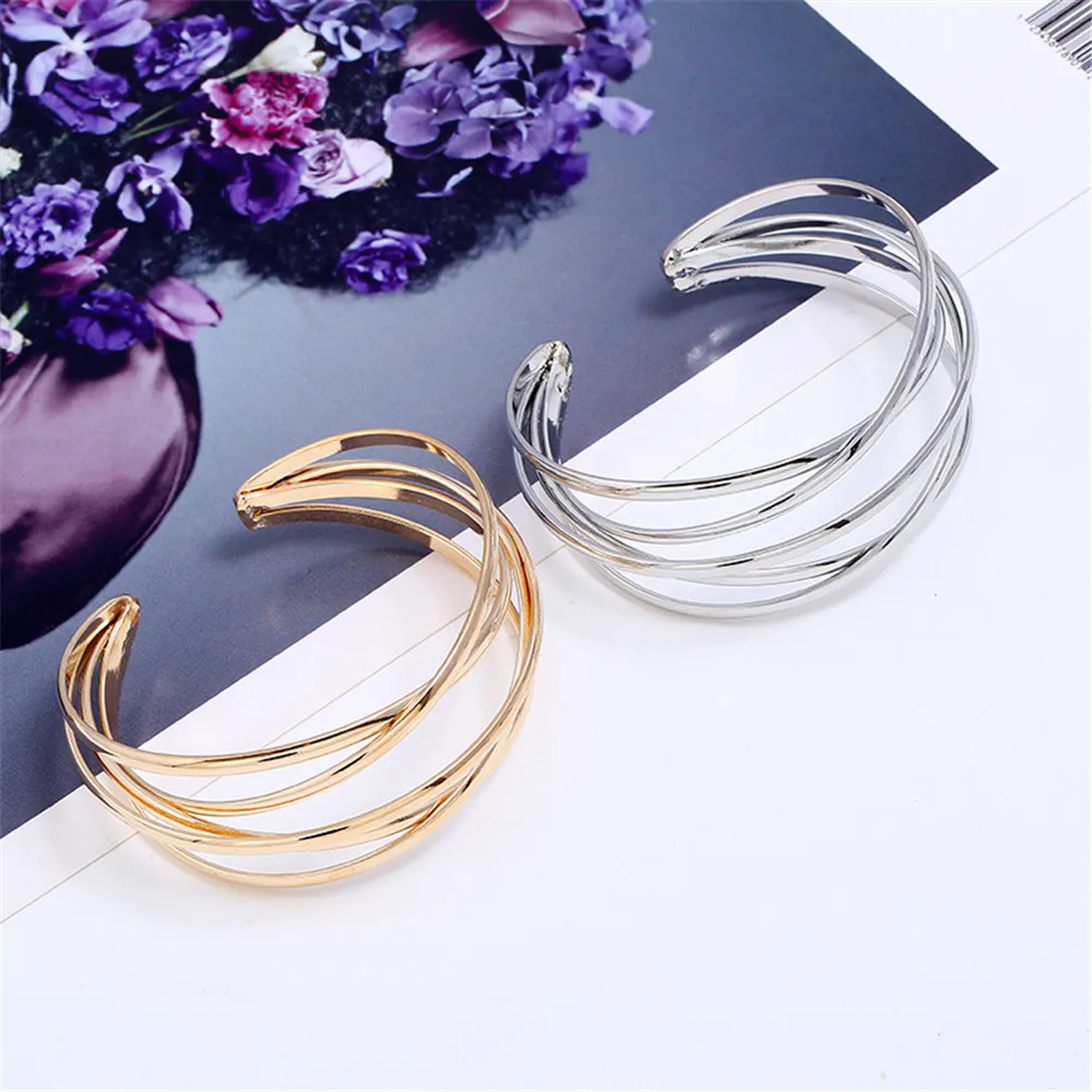 Free Shipping Creative Hollow Metal Wide Cuff Bangles For Women Bangle Jewelry | Украшения и аксессуары