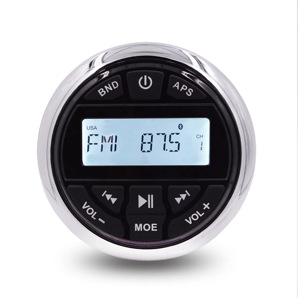 Морской Стерео мотоцикл Водонепроницаемый Bluetooth радио Автомобильный mp3 плеер FM AM Аудио+ USB 3,5 мм Aux Удлинительный кабель