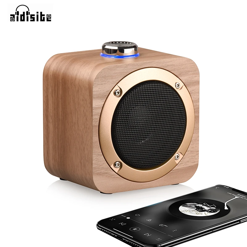 AIDISITE вращающаяся Настройка Bluetooth динамик деревянный беспроводной портативный