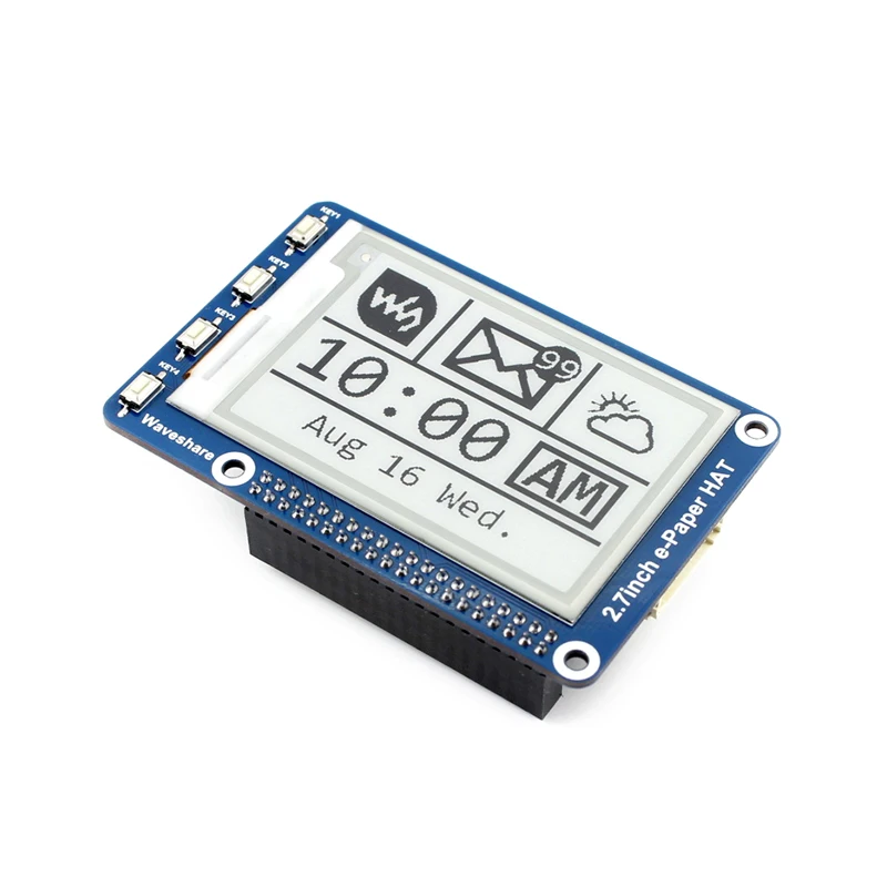 Waveshare 2,7 дюймов E-Ink дисплей шляпа для Raspberry Pi 2B/3B/3B+/Zero черный/белый e-бумага SPI интерфейс Ультра низкое потребление