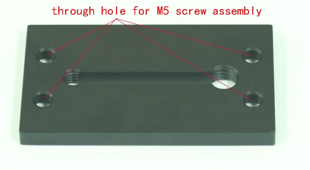 

85x50mm tripod plate with 1/4" and 3/8" slot hole for 15mm Support Rail Rig Rail camera mount plate