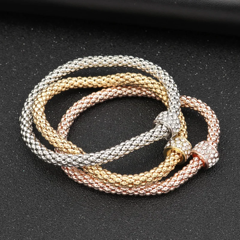 Btuamb горячая Распродажа браслеты с бусинами из кристаллов и для женщин золотой