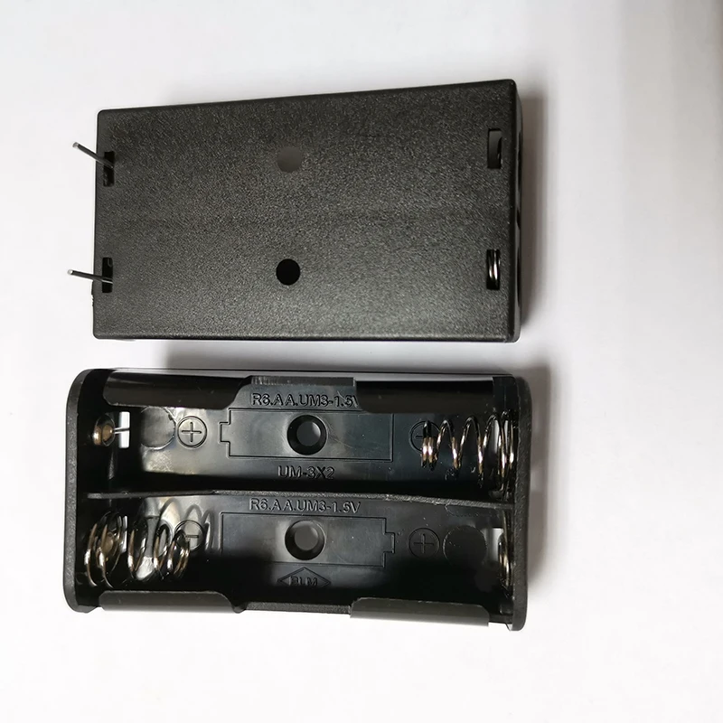 1 шт./лот лидер продаж черный пластиковый контейнер для батарей AA 2x1 5 в держатель