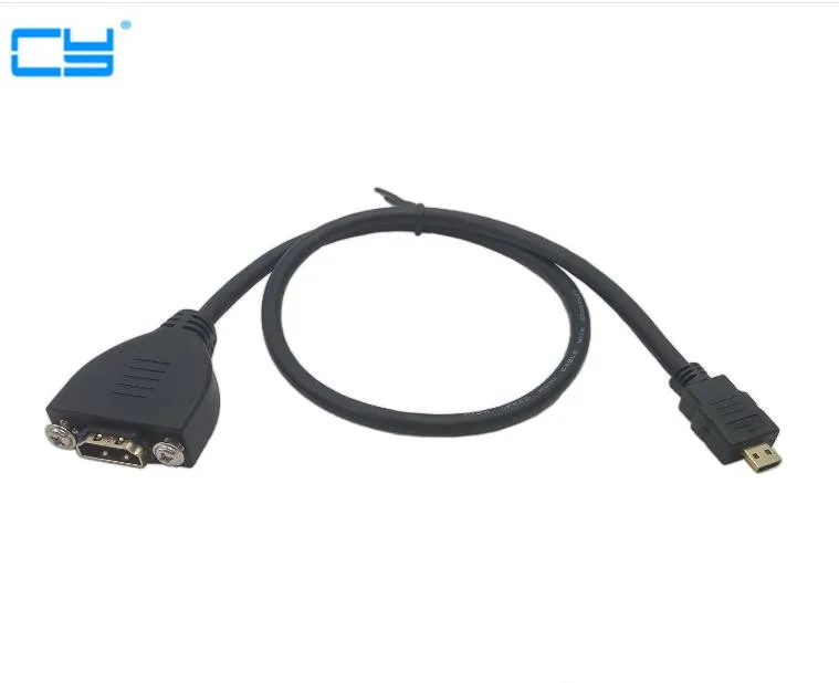 Позолоченный Высокоскоростной Удлинительный кабель Micro HDMI штекер гнездо с