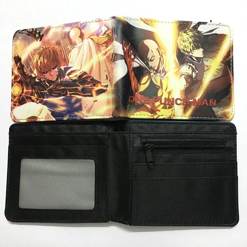 Super Dragon Ball Z Wallet for Men Japanese Hot Anime Wukong One Punch Cartoon Purse Students Short Wallets with Zipper Pocket