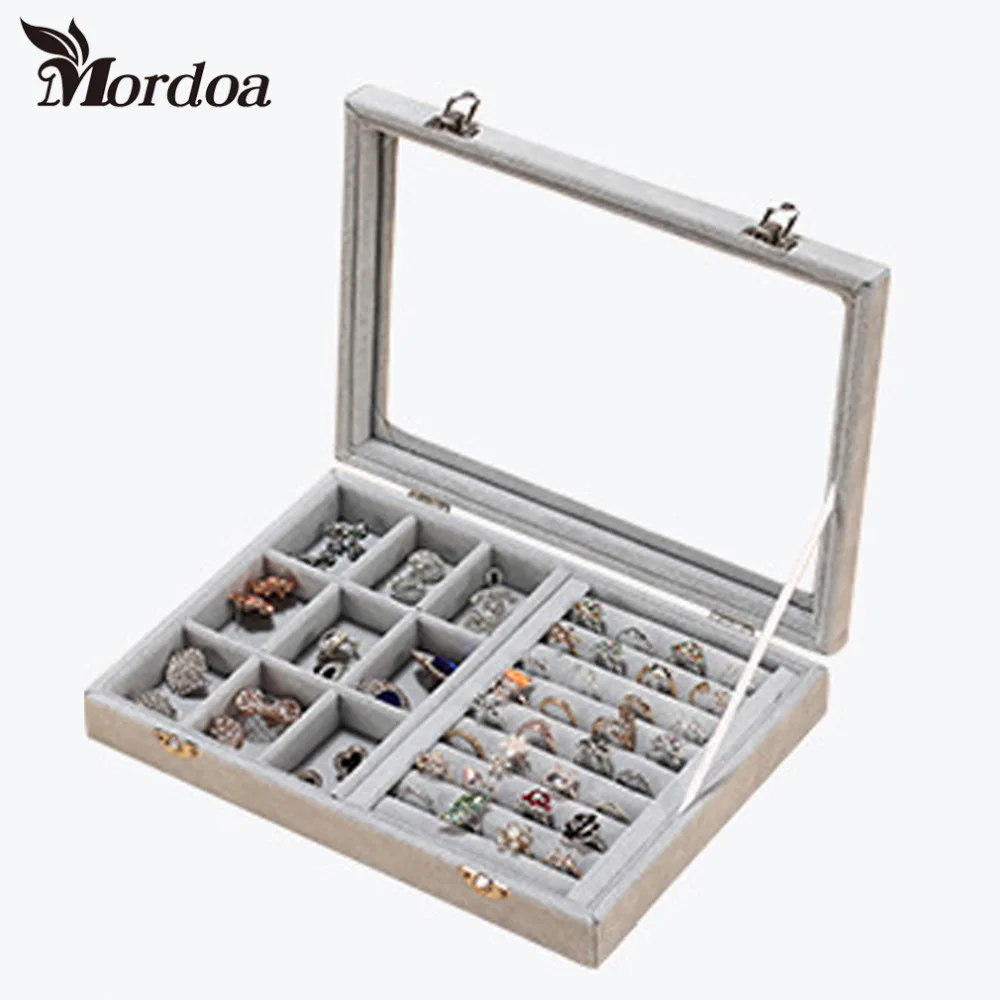 Бархатная шкатулка для ювелирных украшений Модный органайзер изделий браслетов