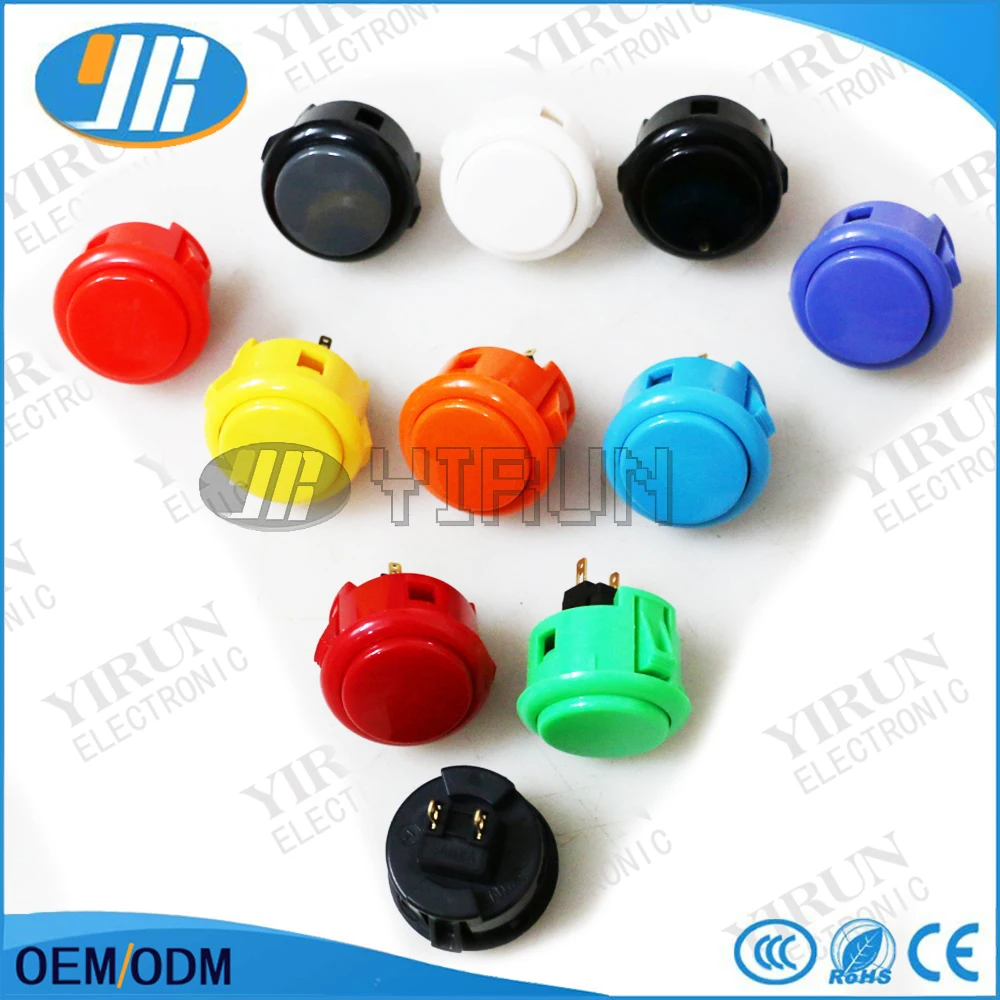 12 шт. японский Оригинал SANWA OBSF-30mm Круглый кнопочный переключатель с