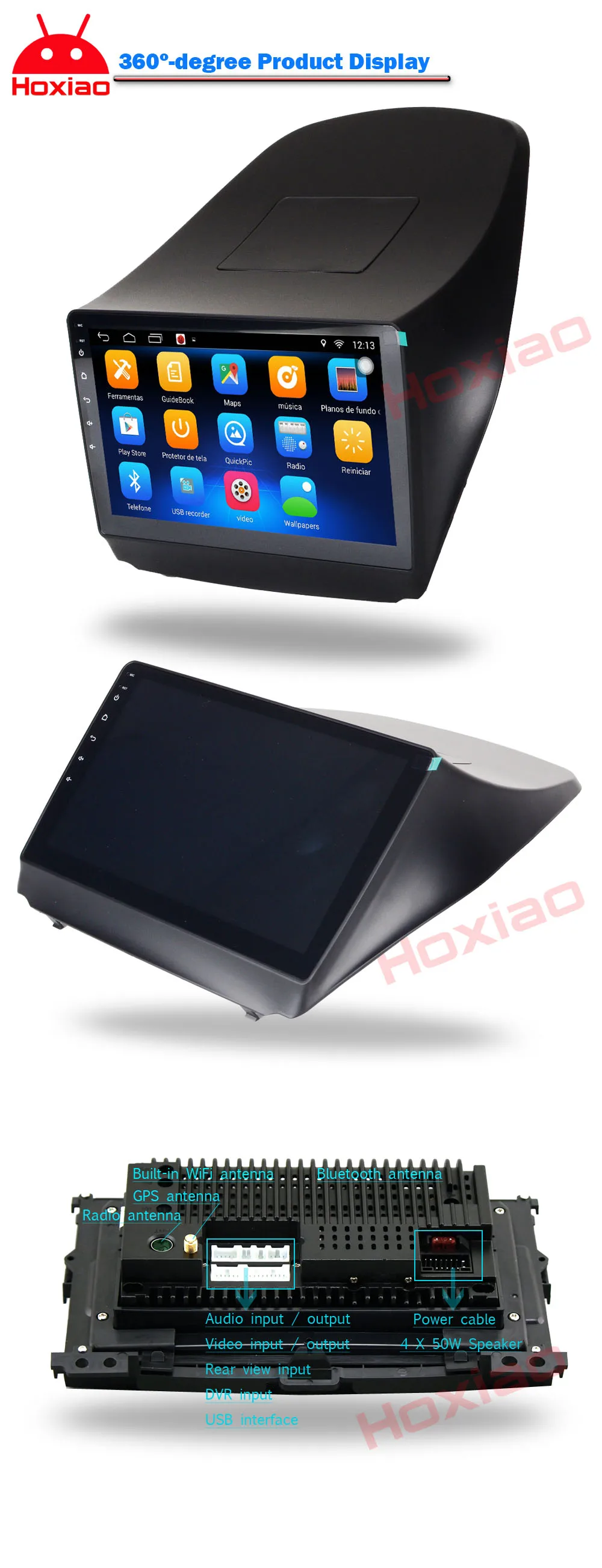 Android 2Din автомобильный DVD для Hyunda IX35 Tucson 2010- четырехъядерный 1024*600 Автомобильный Радио Видео плеер gps навигация