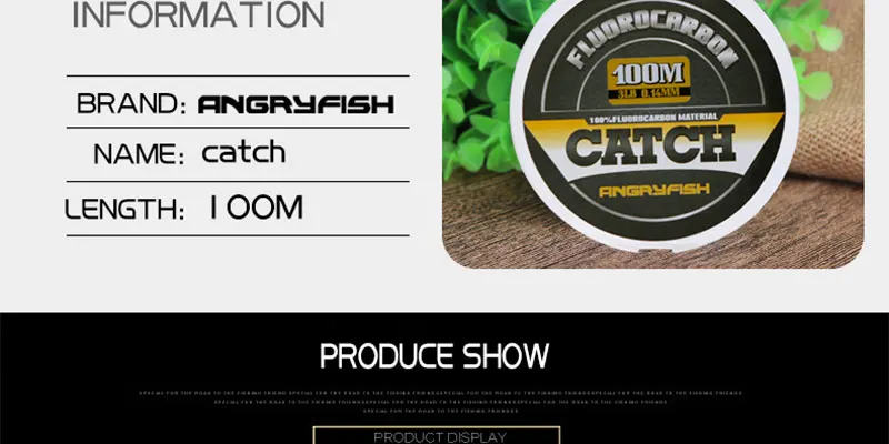 ANGRYFISH фторуглеродная леска 100 м углеродная монофиламентная прозрачная супер сильная леска