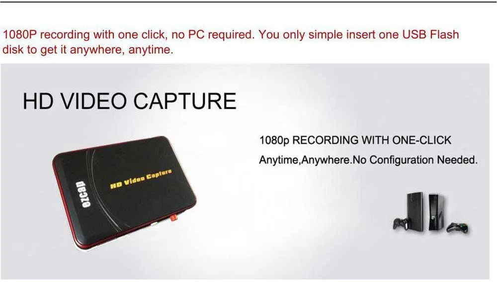 Конвертер VHS в DVD конвертировать 1080P HDMI YPbPr в U драйвер HDMI для xbox one игровая коробка ps3