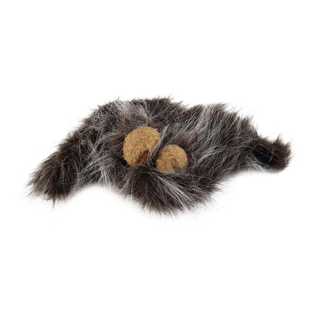 dark grey5 Животное кошка собака эмуляция Львиная шерсть грива уши головной убор осень зима платье костюм глушитель шарф - Цвет: dark grey5