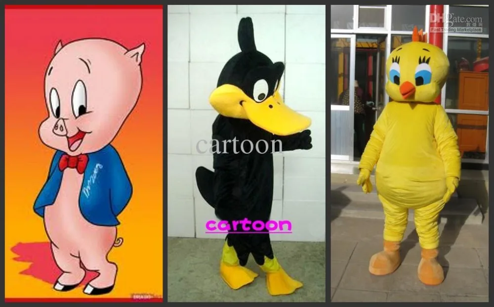 Пенопластовый популярный мультяшный персонаж взрослый порки свинка и Даффи утка