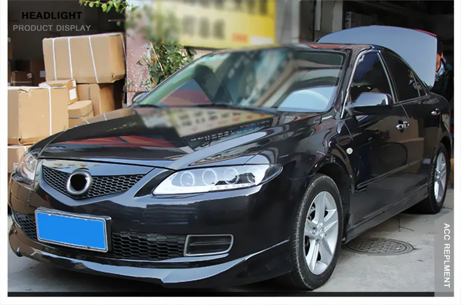2 шт. светодиодный фары для Mazda 6 2003- светодиодный автомобильный фонарь ангельские глазки ксенон HID комплект Противотуманные фары светодиодный дневные ходовые огни